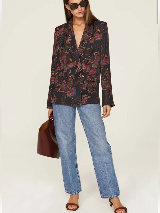 House of Harlow 1960 Jackets & Blazers - House of Harlow 1960 Black Paisley Printed Blazer